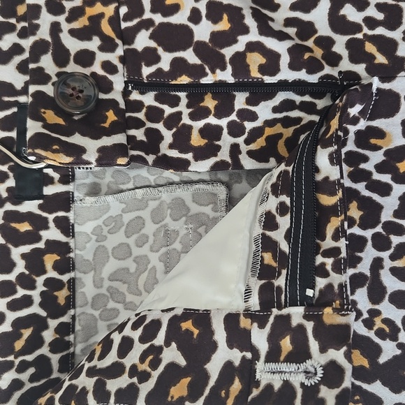 J.Crew Snow Leopard Print Slim Ankle Pants 0 High Rise Preppy Animal Trousers - Picture 6 of 16